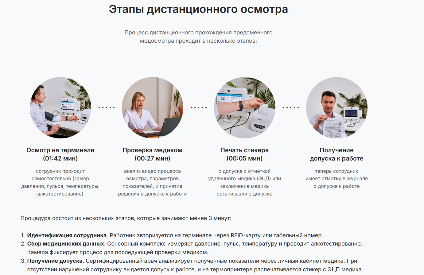 Блок этапы дистанционного осмотра